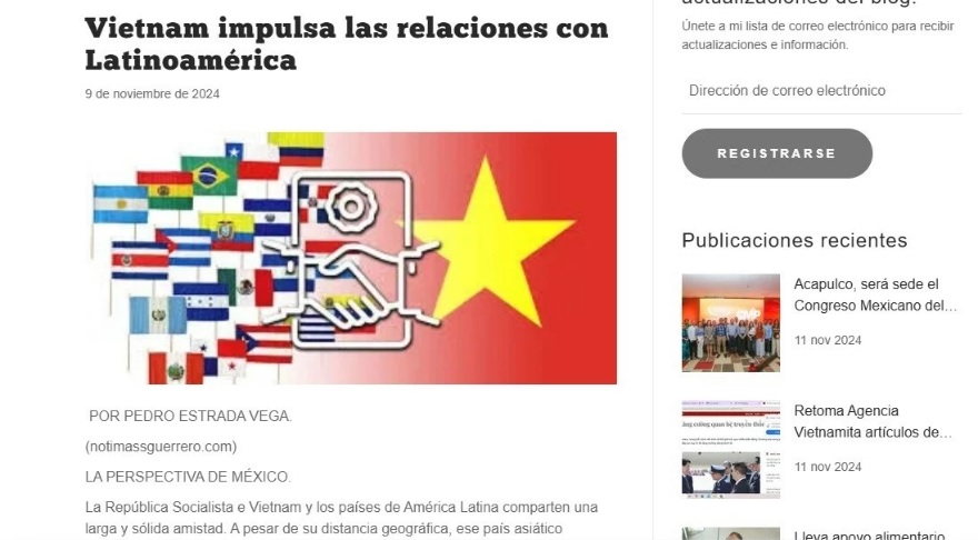 Báo Mexico đề cao mối quan hệ truyền thống của Việt Nam với các nước Mỹ Latinh